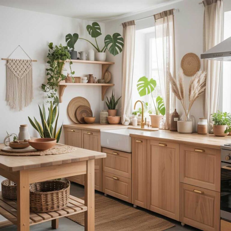 kuchnia w stylu scandi boho