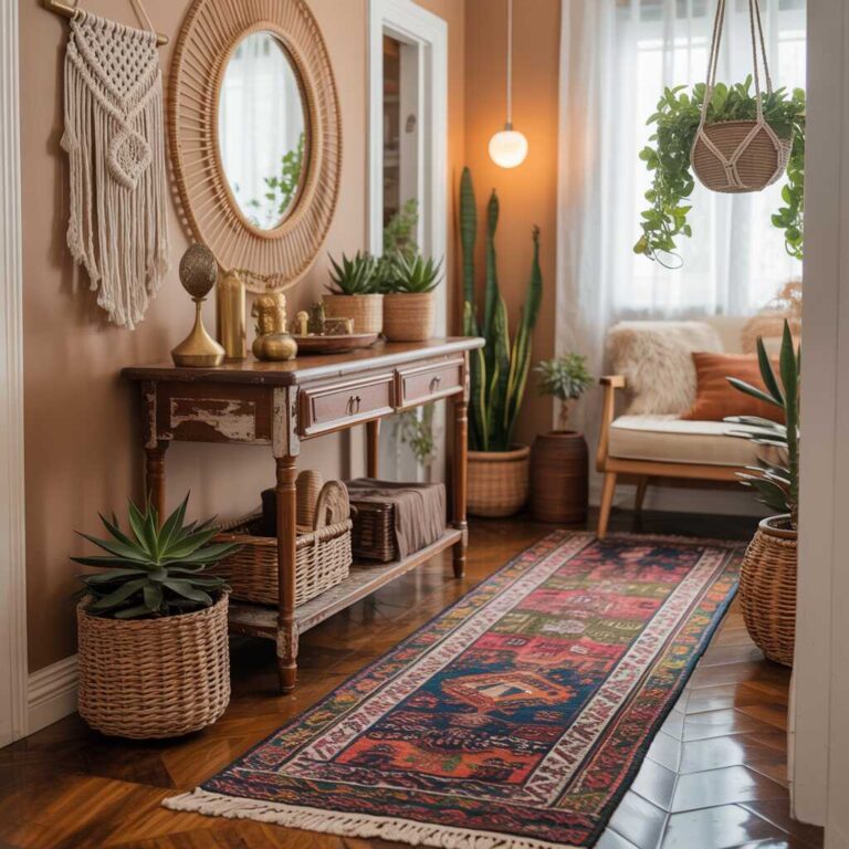 salon w stylu boho