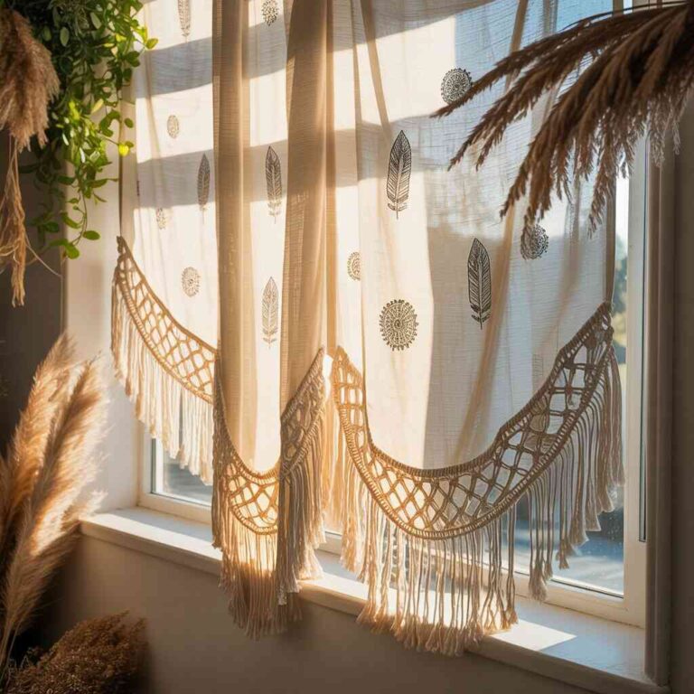 firanki w stylu boho