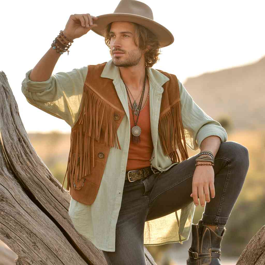 męskie stylizacje w stylu boho