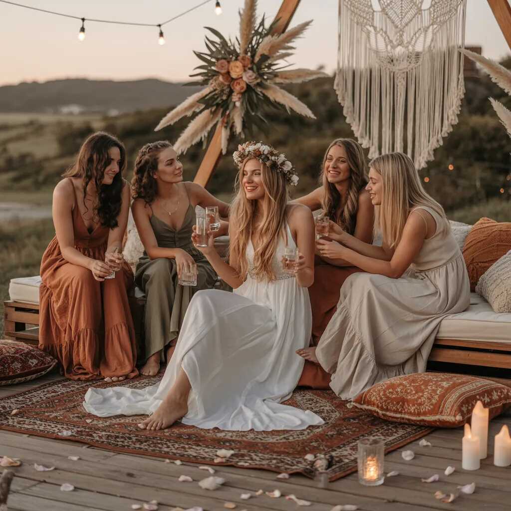 wieczór panieński w stylu boho