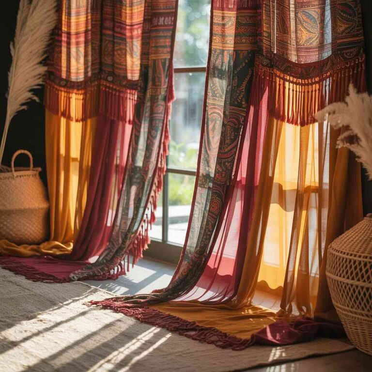 zasłony w stylu boho