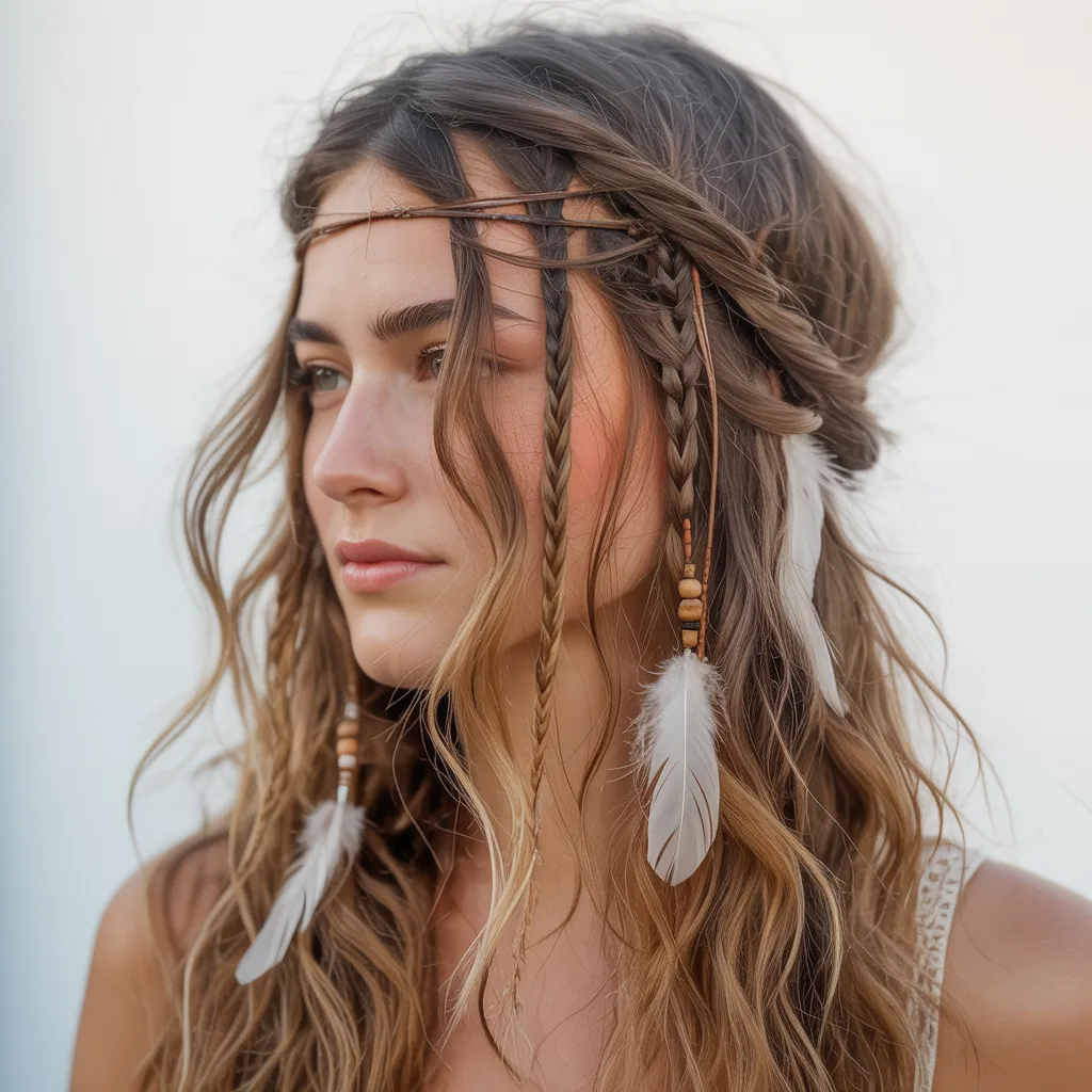 fryzury w stylu boho