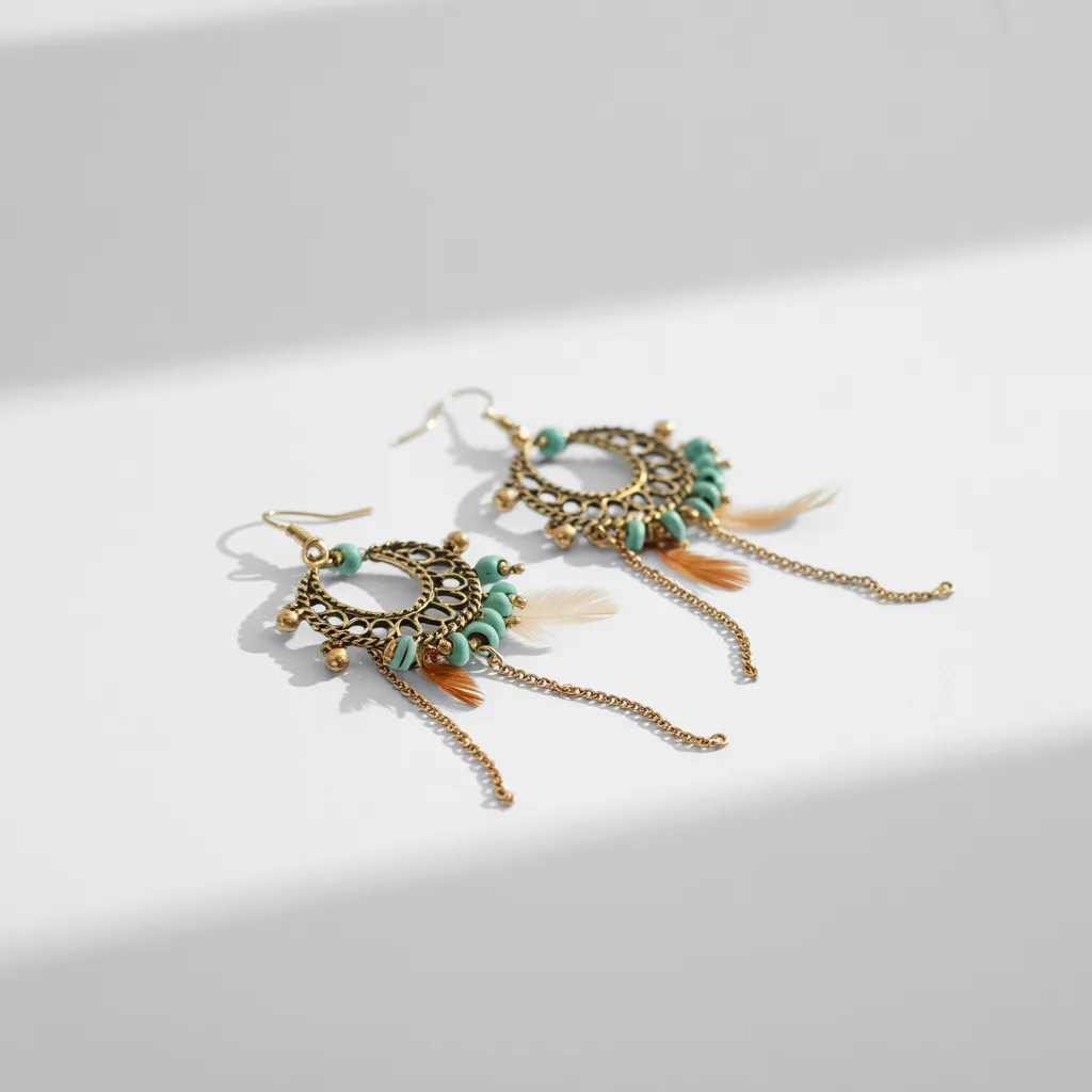 kolczyki w stylu boho