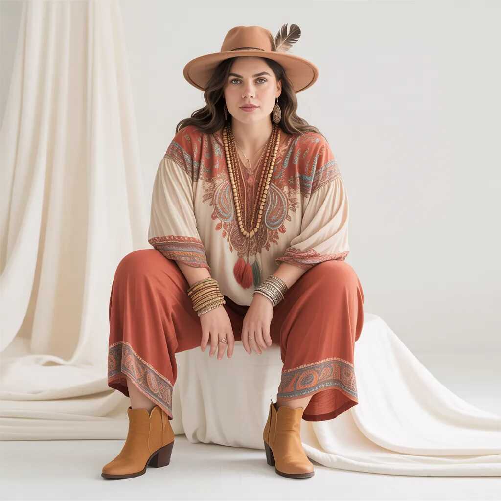 styl boho dla puszystych